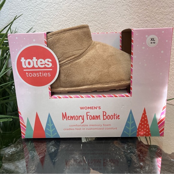 💕NWT💕 Totes Toasties Women’s Memory Foam  Bootie Slippers  Size XL(9-10) - Picture 1 of 6